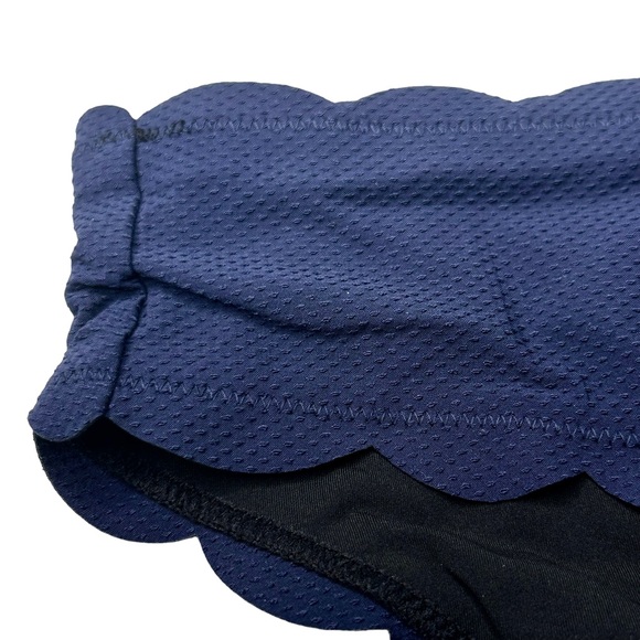 J. Crew Bikini Bottom XL Scallop piqué surf hipster Navy - Picture 5 of 7